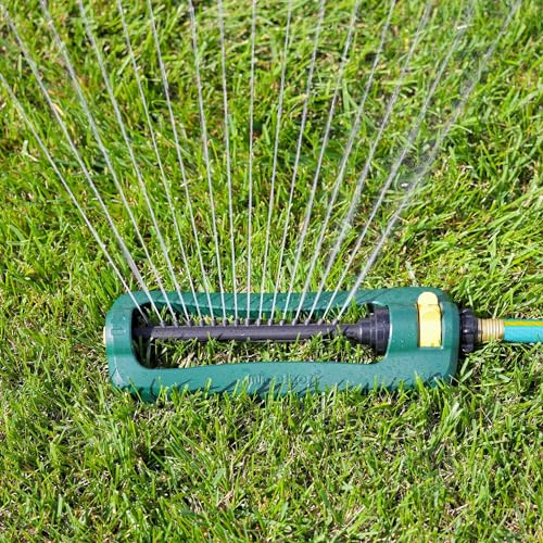 Melnor 65148AMZ TurboTek Oscillating Sprinkler, 2,800 sq. ft., Quick Connect Bundle, 16 Precision Nozzle, Green, Yellow - Image 5