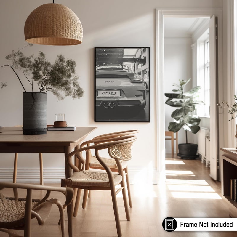 Poster Master Luxury Car Print - Automobile Design - Black and White Photography - Car Enthusiast Transportation Illustration - Great Garage or Bedroom Decor - 8x10 UNFRAMED Wall Decor - Image 5