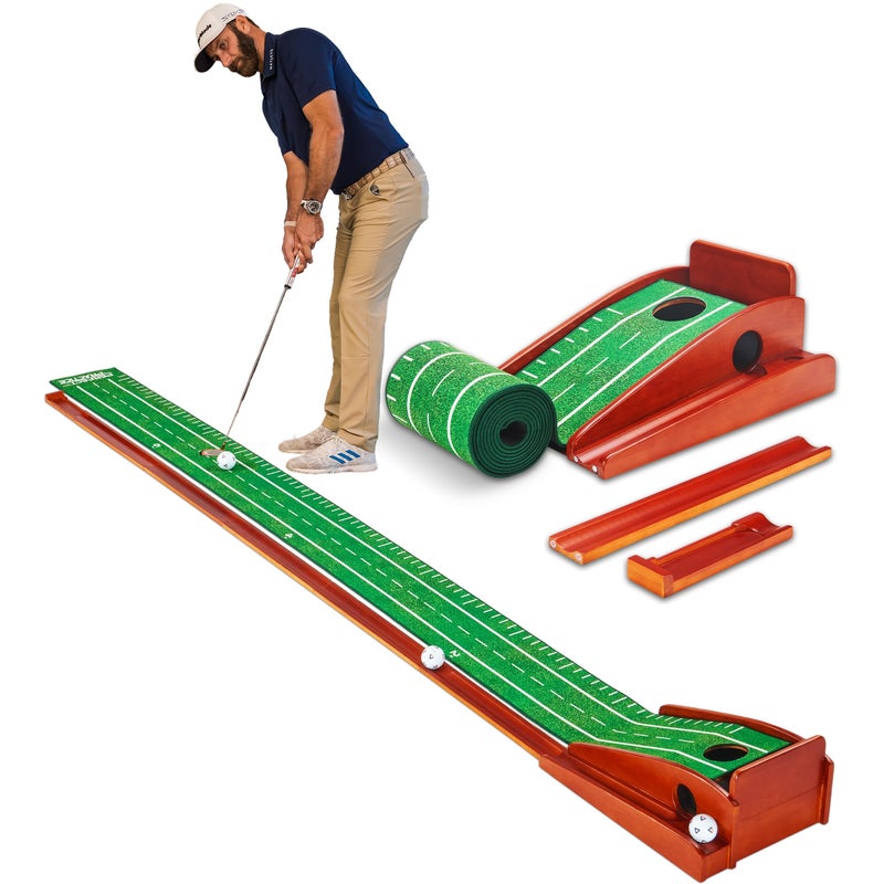 PERFECT PRACTICE PERFECT PRACTICE Compact Putting Mat - Indoor Golf Putting Green w/Reduced-Sized Hole - Putting Matt for Indoors and Outdoors Practice - Golf Training Aid for Home - Golf Accessories & Gifts for Men - Image 1