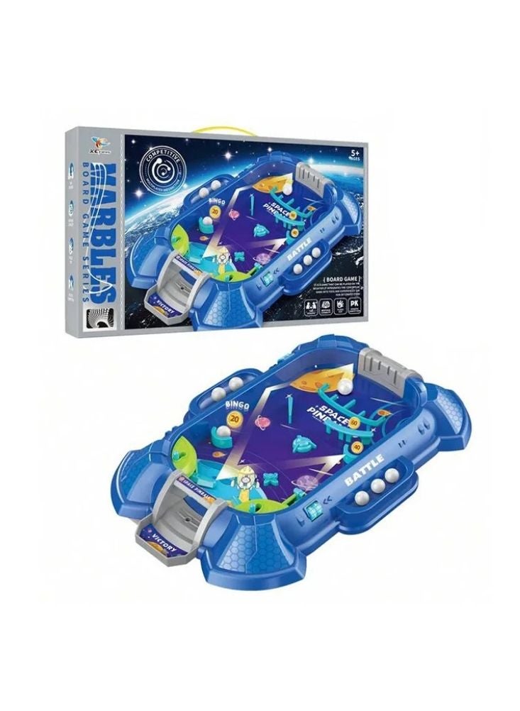 لوحة لعبة البينبول الفضائية - لعبة تفاعلية على الطاولة مزودة بأضواء وقاذفات