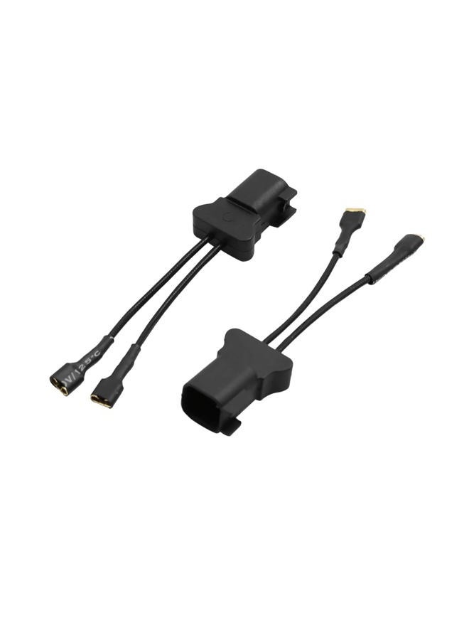 uxcell 2pcs Black Car Horn Speaker Adapter Wiring Harness Pigtail Socket for Ford - Image 4