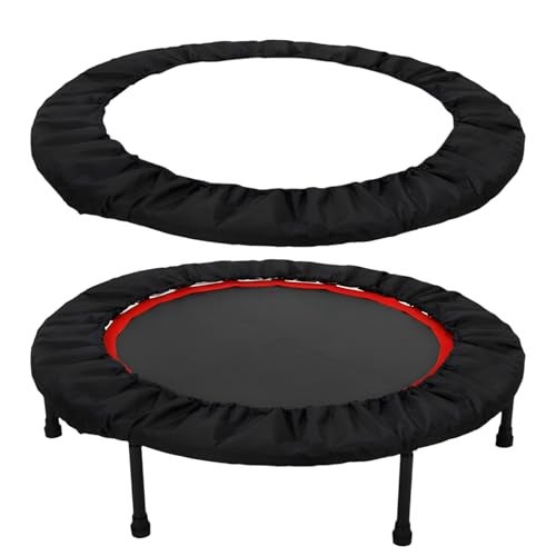 Klmnop Mini Trampoline Spring Cover 36 Inch Small Trampoline Replacement Pad Thickened 600D Oxford Cloth Easy to Installation Fit Indoor TrampolineOnly Cover Black - Image 1
