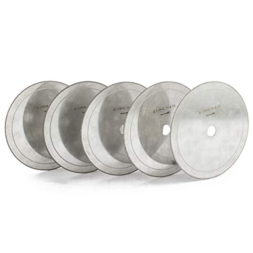 JINGLING 6 inch Lapidary Saws Diamond Saw Blades Cutting Rocks Gem Blade Thin Rim 0.53mm Jewelry Tools for Stone Pack of 5Pcs - Image 2