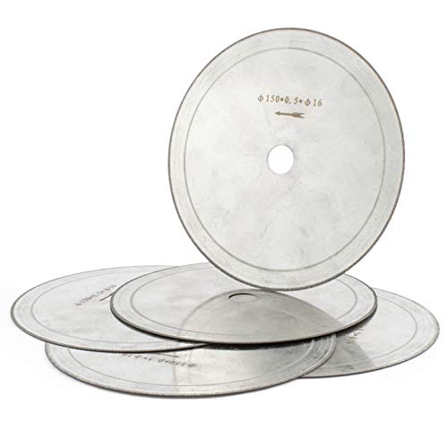 JINGLING 6 inch Lapidary Saws Diamond Saw Blades Cutting Rocks Gem Blade Thin Rim 0.53mm Jewelry Tools for Stone Pack of 5Pcs - Image 1