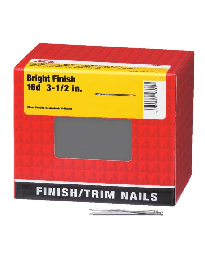 ACE 16D Countersunk Head Bright Finish/Trim Nails Silver 3.5inch ACE78852  - Image 1