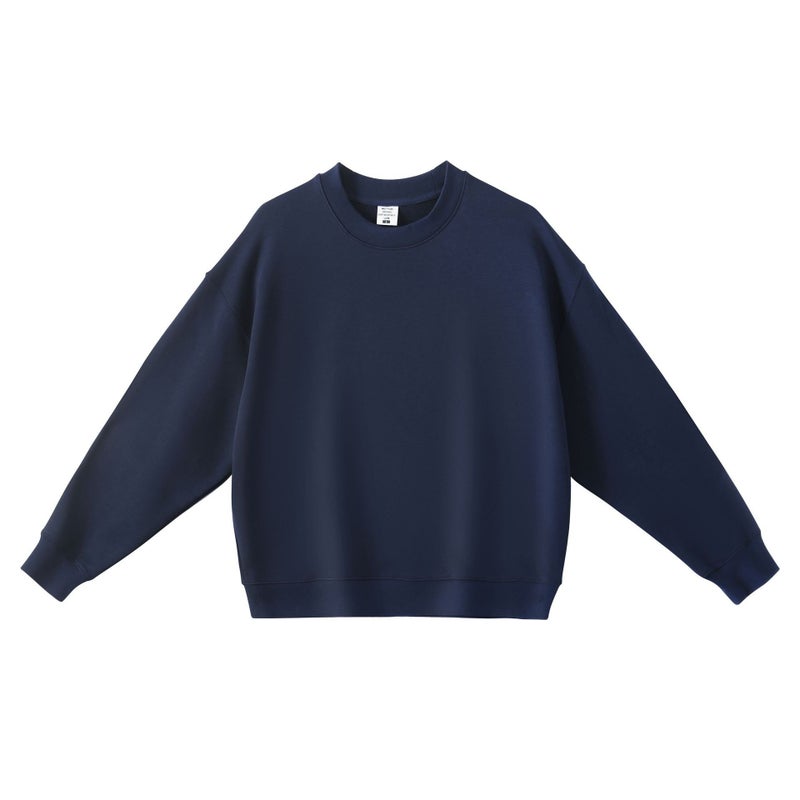 Round Neck Basic Style 420G Heavyweight Terry Sweatshirt Men's Trendy Brand Korean Style Simple Versatile Long Sleeve Base Layer Sweatshirt for Autumn