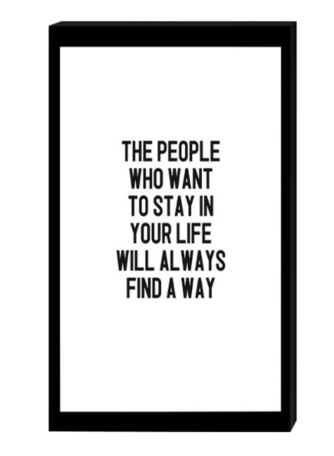 RYN لوحة ديكور حائط حديثة بإطار داخلي أسود/أبيض 40 × 60 سنتيمتر - Image 2