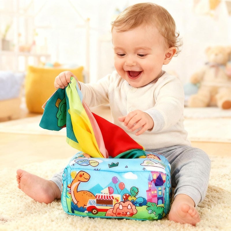 Baby Tissue Box Toy,Montessori Toys Magic Tissue Box for Babies 6-12 Months, Infant Cognitive Development Toy for Baby Boys Girls - Image 3
