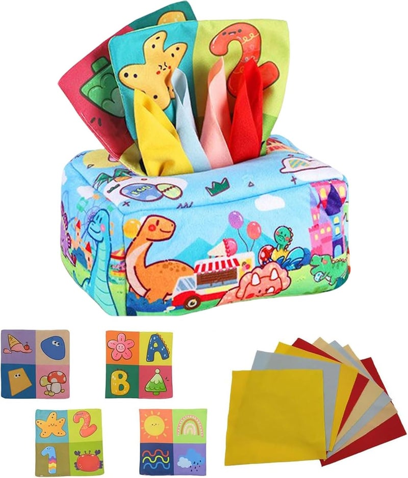 Baby Tissue Box Toy,Montessori Toys Magic Tissue Box for Babies 6-12 Months, Infant Cognitive Development Toy for Baby Boys Girls - Image 1