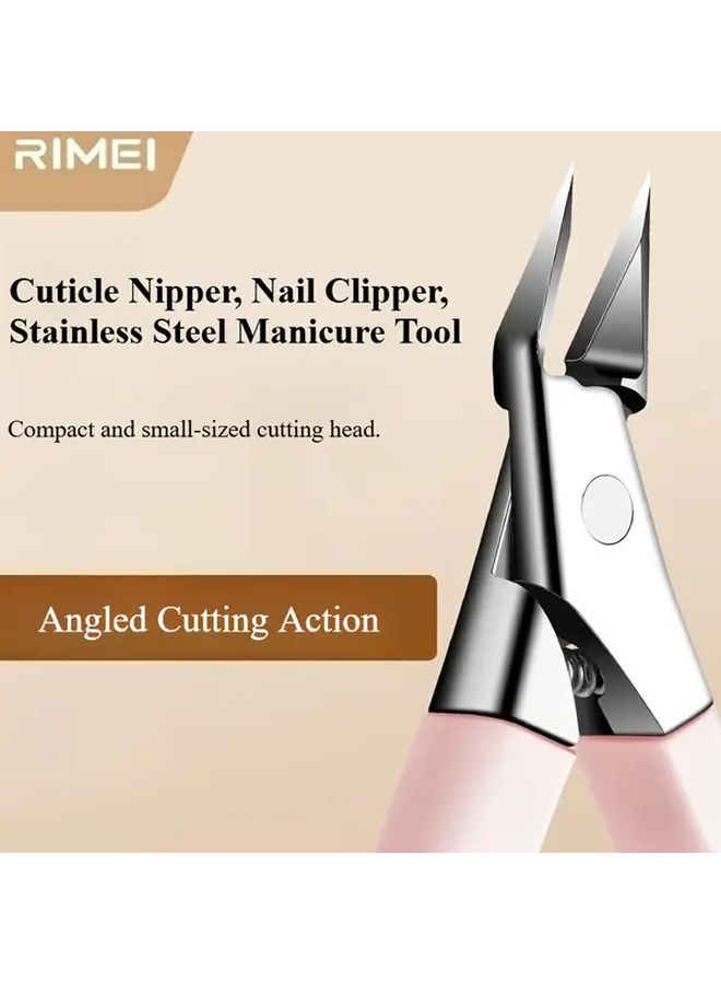 Pink Diagonal Pliers For Ingrown Nails 50 Gutter Isolation Mat Included Foot Care Tool - Image 2