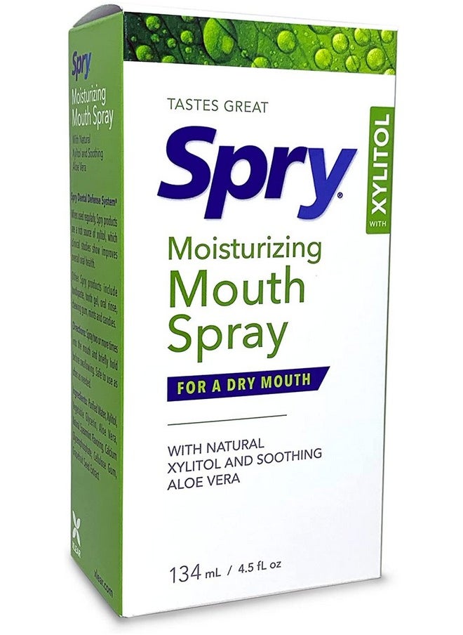 Spry Spry Xylitol Moisturizing Bad Breath Mouth Spray, Bad Breath Treatment Oral Breath Spray with Natural Spearmint, 4.5 fl.oz (Pack of 2)  - Image 2