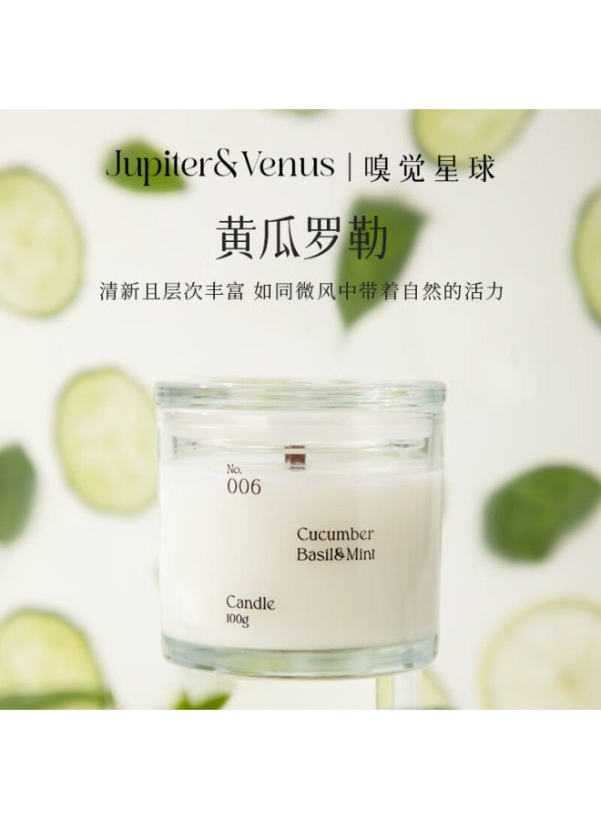 Jupiter & Venus Aromatherapy Candle Ambient White Noise Bedroom Scented Candle Cuber Basil New Year Gift For Girlfriend