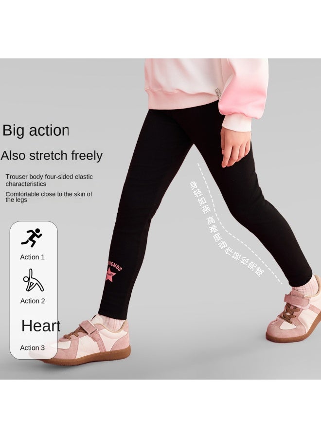 abckids Girls' 2025 Autumn High-waisted Yoga Pants For Tweens & Teens, Stretchy Slim-fit Leggings For Longer-looking Legs - Image 3