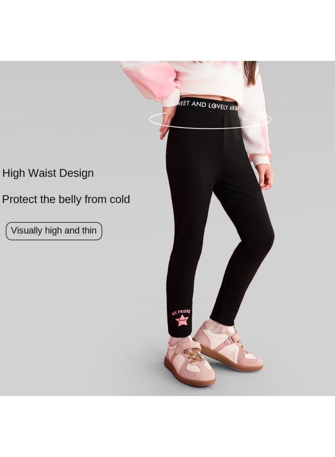 abckids Girls' 2025 Autumn High-waisted Yoga Pants For Tweens & Teens, Stretchy Slim-fit Leggings For Longer-looking Legs - Image 5
