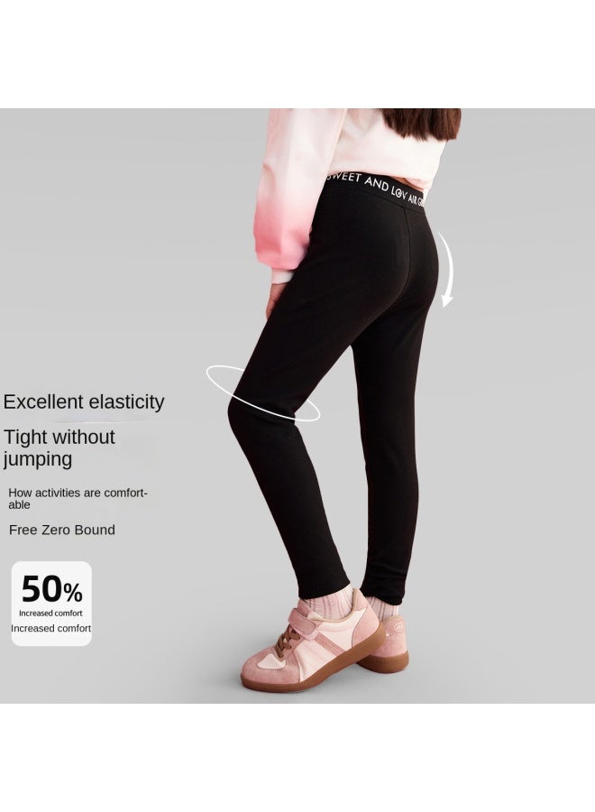 abckids Girls' 2025 Autumn High-waisted Yoga Pants For Tweens & Teens, Stretchy Slim-fit Leggings For Longer-looking Legs - Image 4