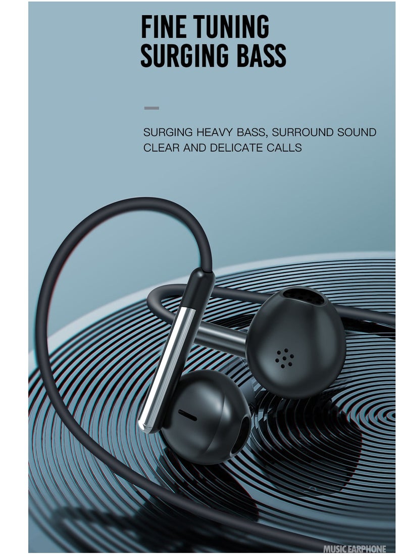 XO - INET Wired Music Earphones With Control Button And Microphone 1.2M - Black - Image 1