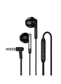 INET Wired Music Earphones With Control Button And Microphone 1.2M - Black