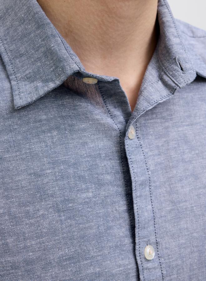 ريبل قميص سادة بقصة عادية وأكمام قصيرة - Image 4