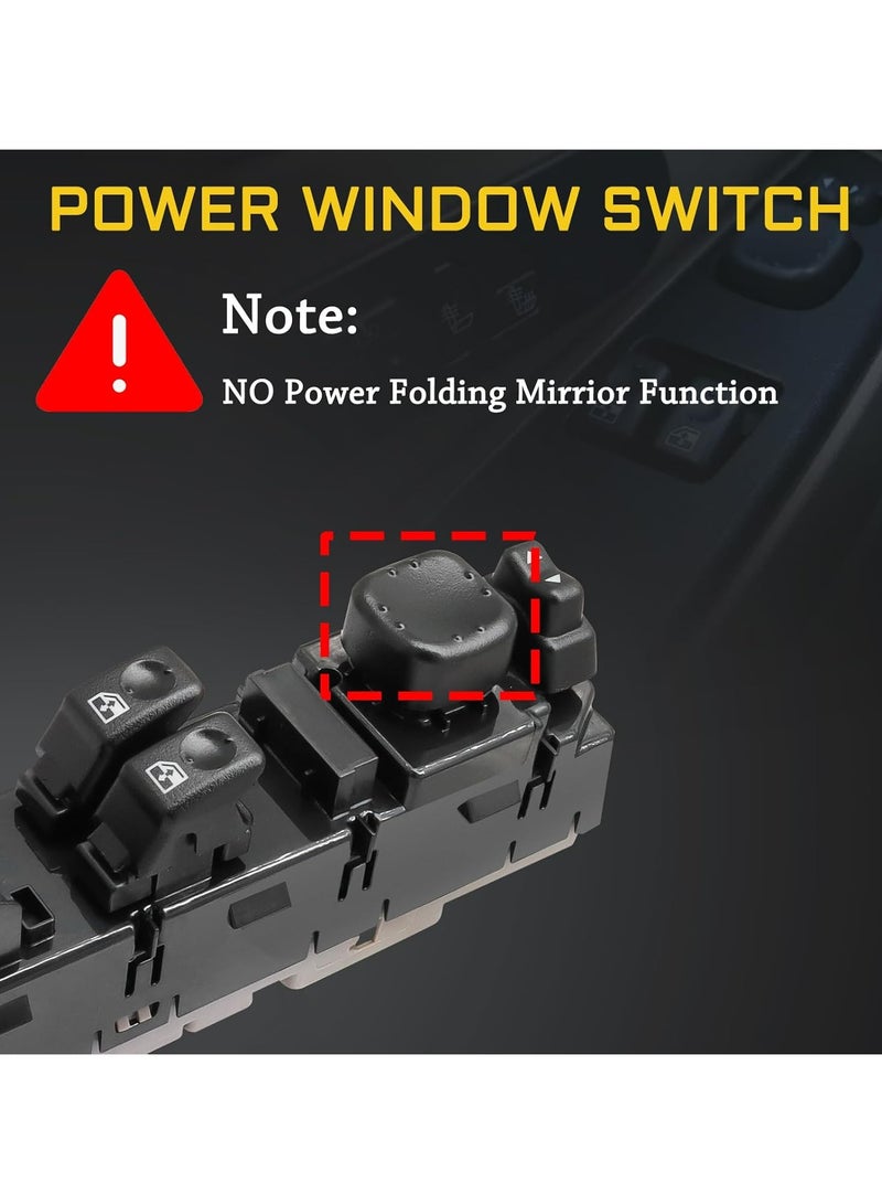 TLAXCA 15883318 Window Switch Driver Side for 2003-2007 Chevrolet Silverado1500 2500 GMC Sierra Window Switch Dock Lock without Folding Mirrors Function Replace DWS-226,10398563, 15112970 - Image 4