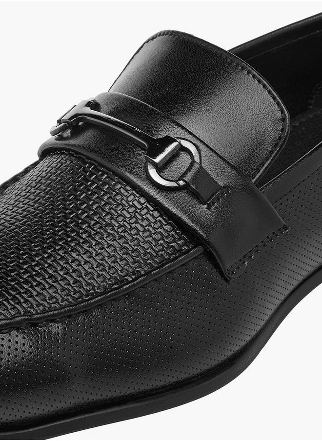 LBL by Shoexpress Men's Metal Accent Slip-On Loafers  - Image 4
