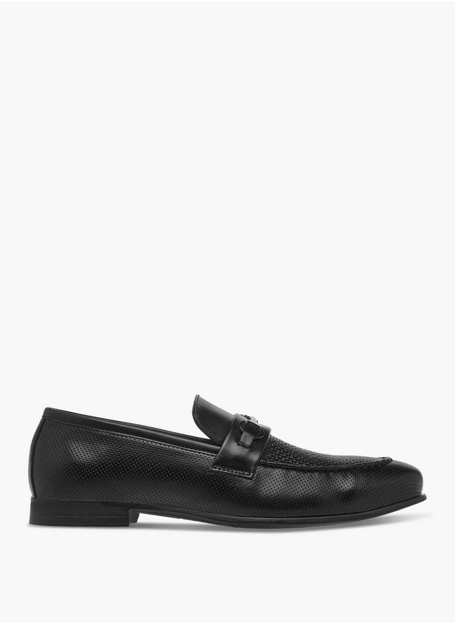 LBL by Shoexpress Men's Metal Accent Slip-On Loafers  - Image 3