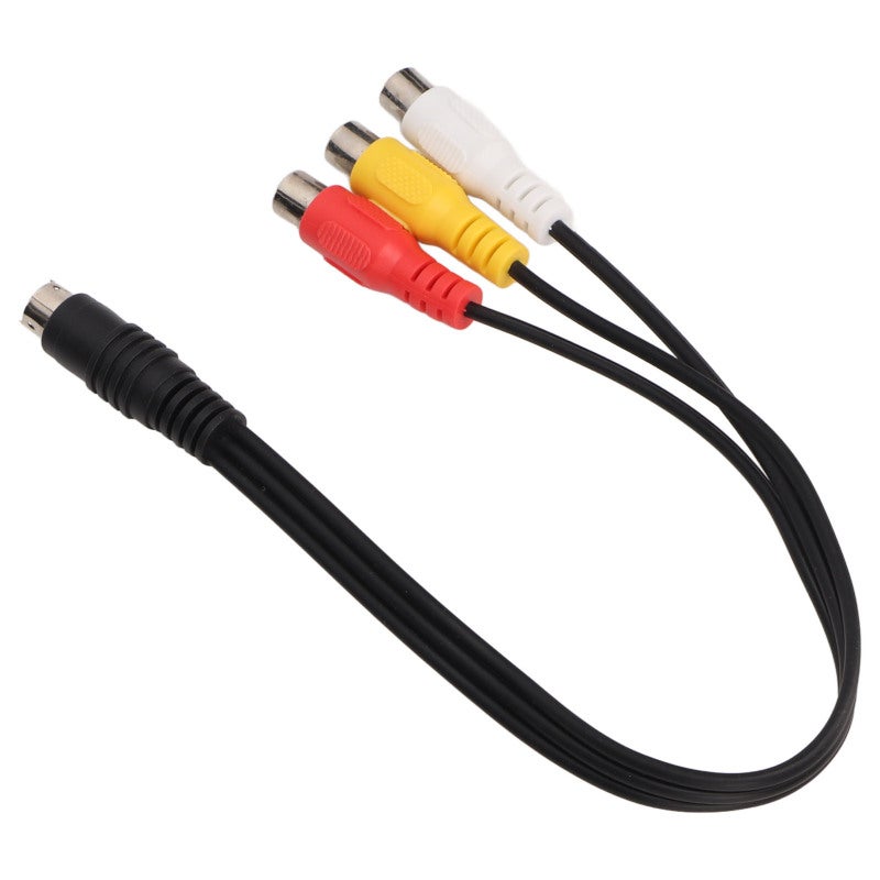 كابل S Video 4 سلك إلى 3RCA أنثى: قلب نحيف نقي مُعزل مزدوج - توصيل مستقر سهل الاستخدام لنقل إشارات الفيديو - Image 4