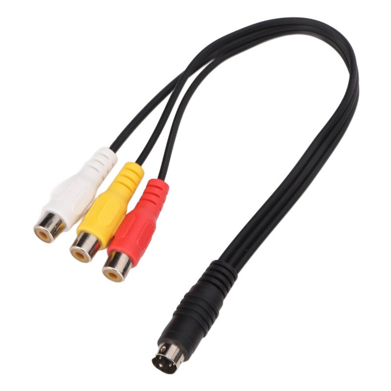 كابل S Video 4 سلك إلى 3RCA أنثى: قلب نحيف نقي مُعزل مزدوج - توصيل مستقر سهل الاستخدام لنقل إشارات الفيديو - Image 2