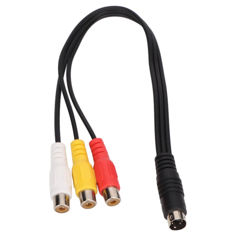 كابل S Video 4 سلك إلى 3RCA أنثى: قلب نحيف نقي مُعزل مزدوج - توصيل مستقر سهل الاستخدام لنقل إشارات الفيديو - Image 5