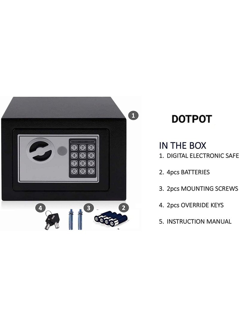 RAHU RAHU Electronic Digital Security Safe Box Money Safety Password Lock Box Solid Alloy Steel Cabinet locker for Home Office Hotel Rooms Valuables items Jewelry Gold Cash Money  - Image 3