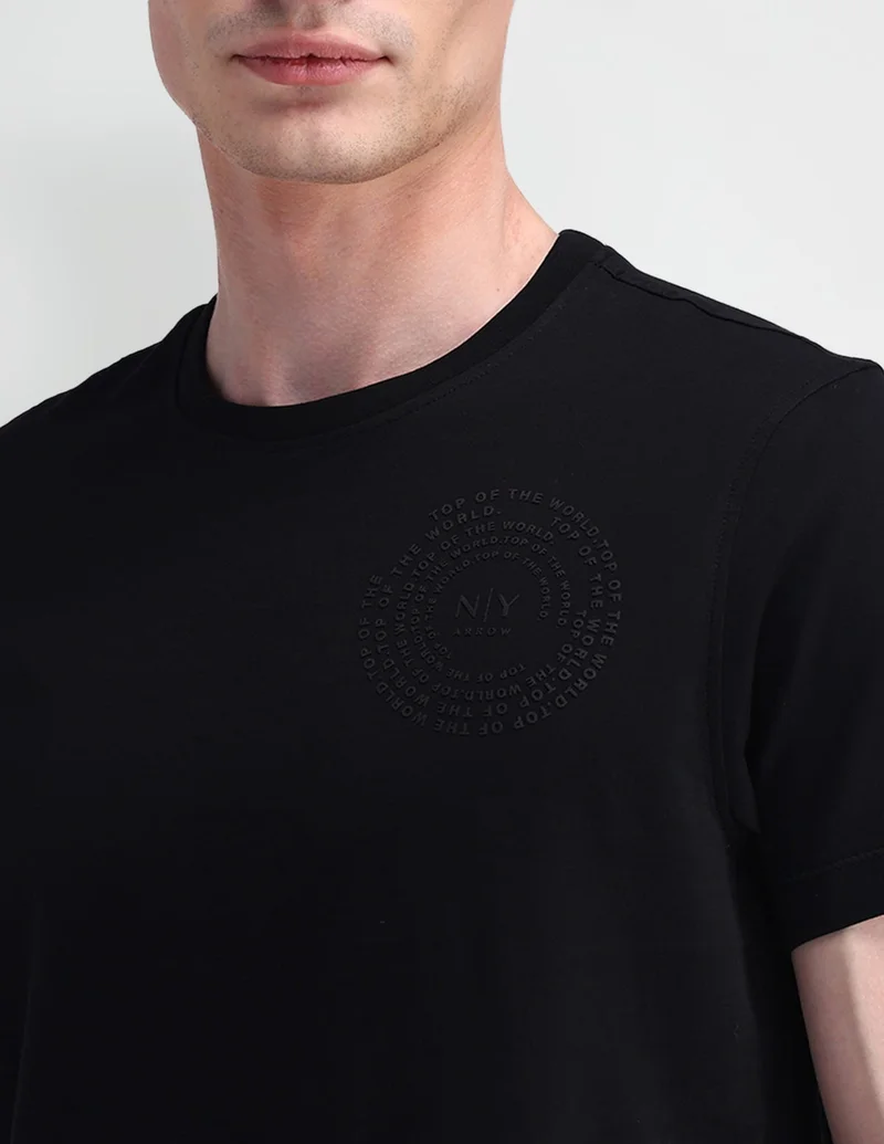 Arrow Graphic Printed Cotton T-Shirt