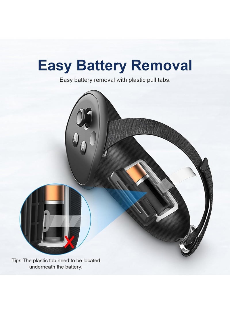 Upgrade Controller Grip Cover Compatible with Meta Quest 3S/Quest 3 Accessories, Silicone Handle Cover with Battery Opening Cover, Quest 3S/Quest 3 Adjustable Knuckle Strap Protector - Image 2