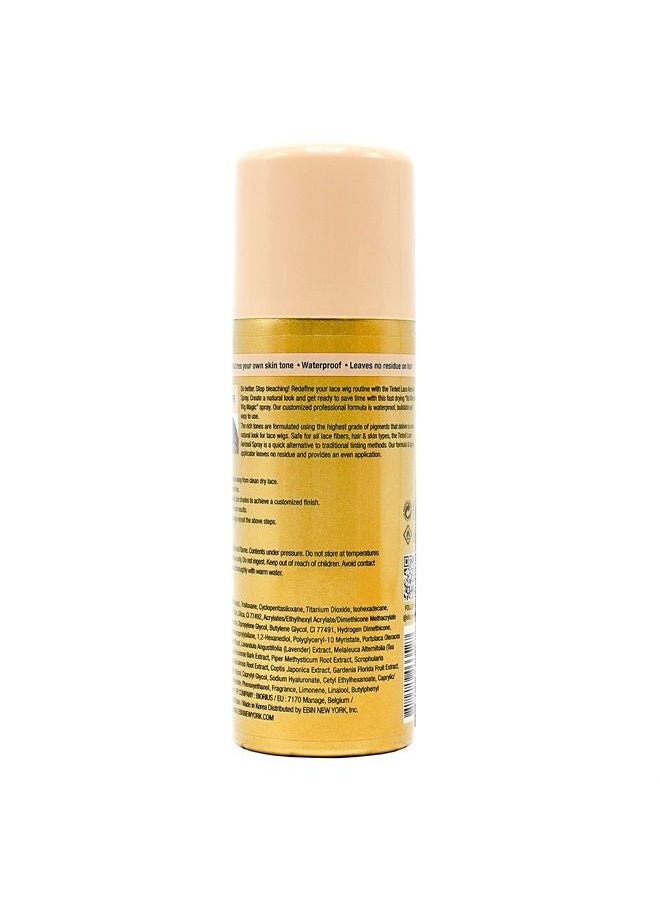 EBIN NEW YORK Tinted Lace Aerosol Spray - Light Beige 2.7oz/ 80ml, Quick dry, Water Resistant, No Residue, Water Resistant, Even Spray, Matching Skin Tone, Natural Look  - Image 2
