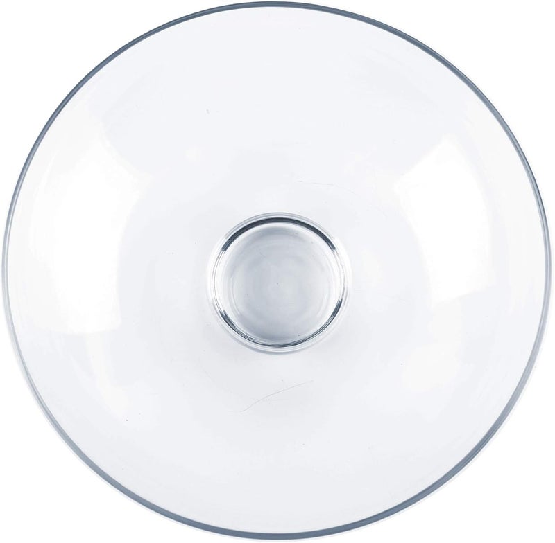 CYS EXCEL Glass Decorative Footed Bowl (H:4.5" D:12") | Fruit Display & Terrarium Bowl | Compote Vase & Kitchen Table Centerpiece - Image 3