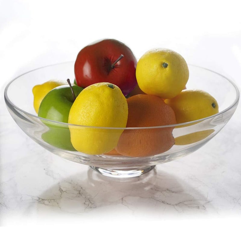 CYS EXCEL Glass Decorative Footed Bowl (H:4.5" D:12") | Fruit Display & Terrarium Bowl | Compote Vase & Kitchen Table Centerpiece - Image 4