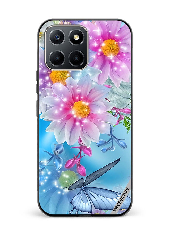 VR CREATIVE Protective Case Cover For Honor X6 Beautiful Flowers And Butterfly Design Multicolour - Image 1
