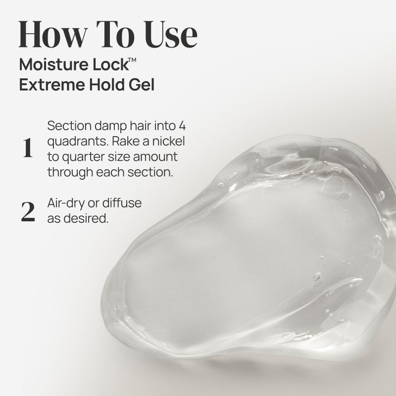 Ouidad Moisture Lock Extreme Hold Hair Gel - 11 oz, Maximum Hold Hair Gel for Women & Men, Infused with Aloe, Flaxseed Oil & Black Castor Seed Oil, Hydrating Non-Flaky Formula, All Curl Types - Image 3