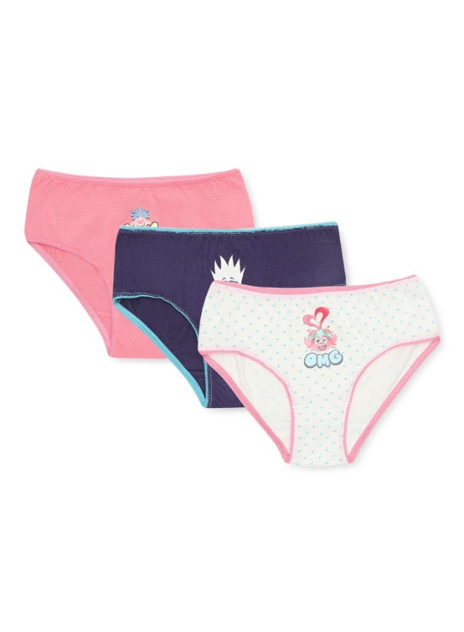 general GIRLS TROLLS BRIEF BOX 3 PCS 2-8 YRS JHG-PBTRGBR004 - Image 1
