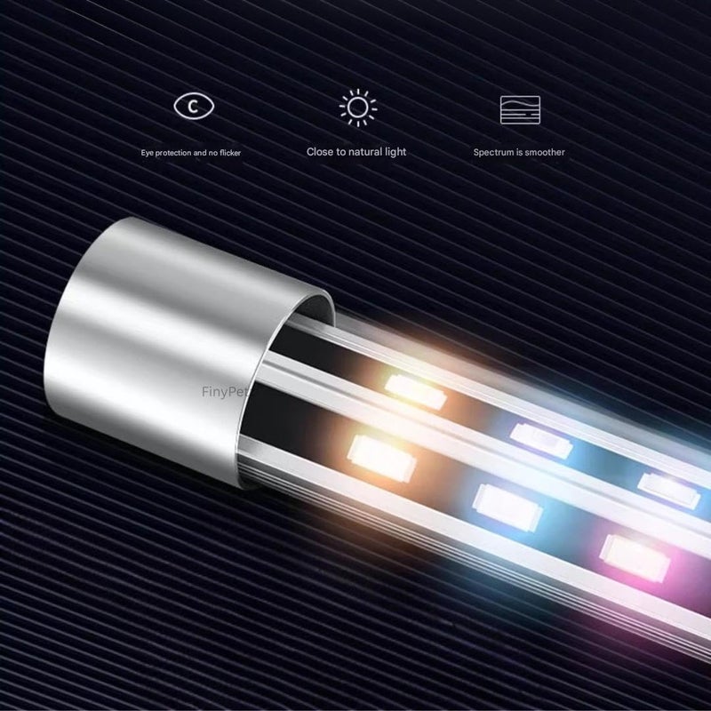 FinyPetz ضوء حوض السمك T4-300Pro WRGB LED | ضوء حوض السمك متعدد الألوان القابل للغمر مع أوضاع قابلة للتعديل | مصباح مائي موفر للطاقة لحوض السمك العذب والنباتات (حتى 2.5 قدم) - Image 5