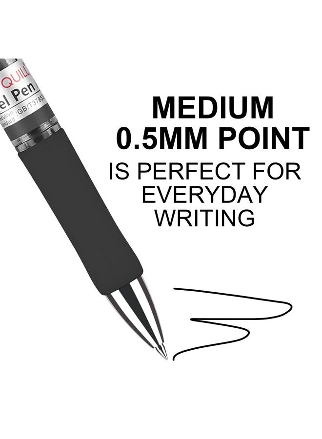 GC QUILL Gel Ink Pens Premium Refillable & Retractable Rolling Ball Pens0.5Mm Fine Point Pens12 Black Ink Gel Pens+10 Blue Ink Pens Bkbl22  - Image 5