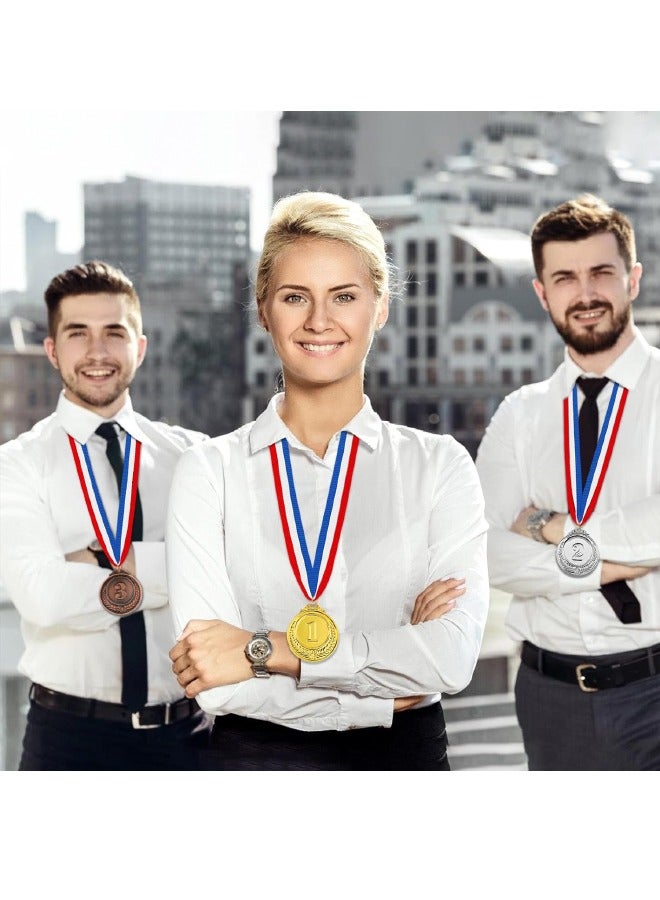 6-Piece Number Medals, Gold Silver Bronze Award Medals with Ribbon, Winner Awards 1st 2nd 3rd Metal Medals, Olympic Style Winner Awards for Sports, Party, Tournaments, ,Competitions（Diam：2.56 Inch） - Image 5