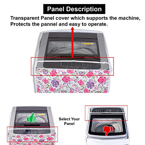 Classic® Top Load Washing Machine Cover Suitable For IFB 6.5 Kg, 7.0 Kg, 7.5 Kg (60cmsX60cmsX90cms, White & Pink Flower) - Image 4