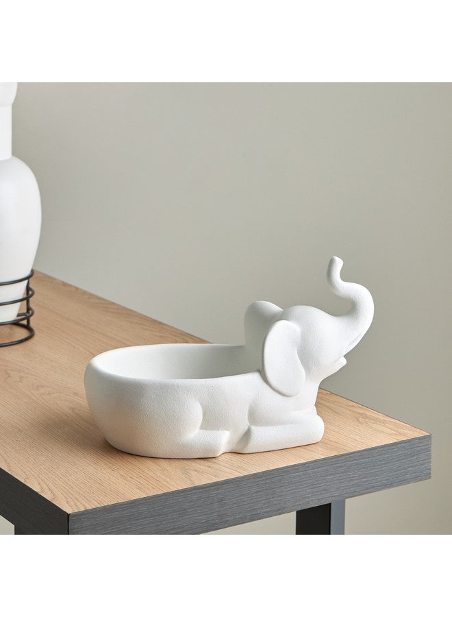 Home Box Wren Polyresin Ceramic Elephant Decorative Mini Platter 28 x 17 x 16 cm  - Image 2