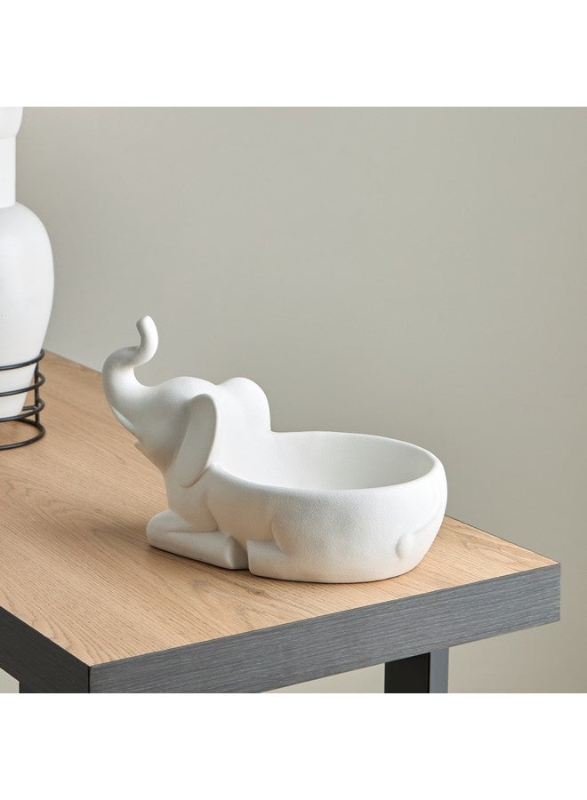 Home Box Wren Polyresin Ceramic Elephant Decorative Mini Platter 28 x 17 x 16 cm  - Image 3
