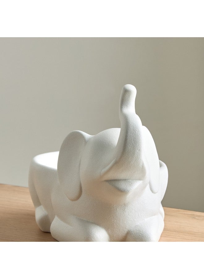 Home Box Wren Polyresin Ceramic Elephant Decorative Mini Platter 28 x 17 x 16 cm  - Image 4
