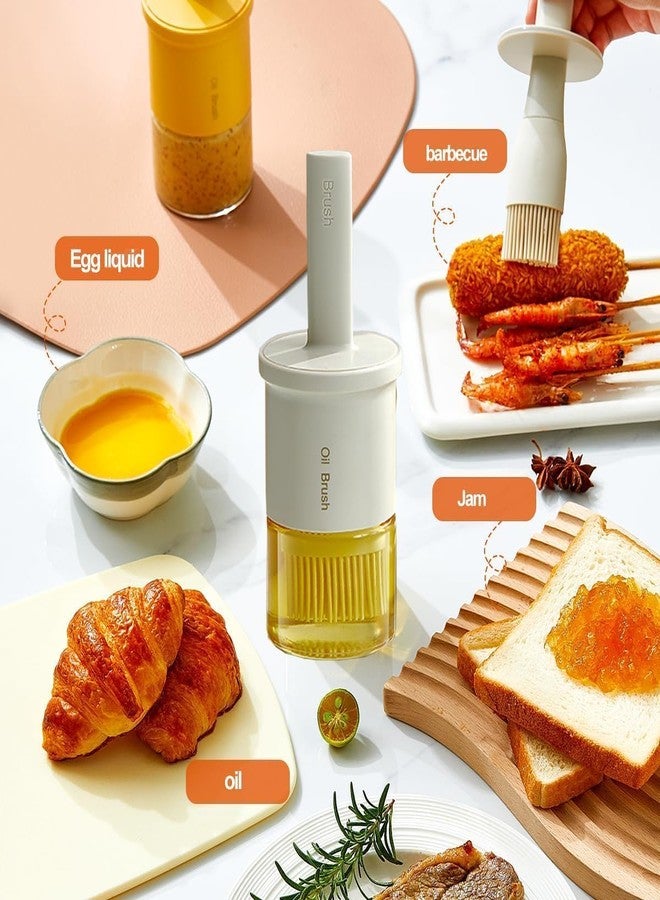 Tendula Silicone Brush and high Temperature Resistant Oil Bottle Integrated Barbecue Cooking Utensils Home&Kitchen (Cream 300 ml) - Image 4