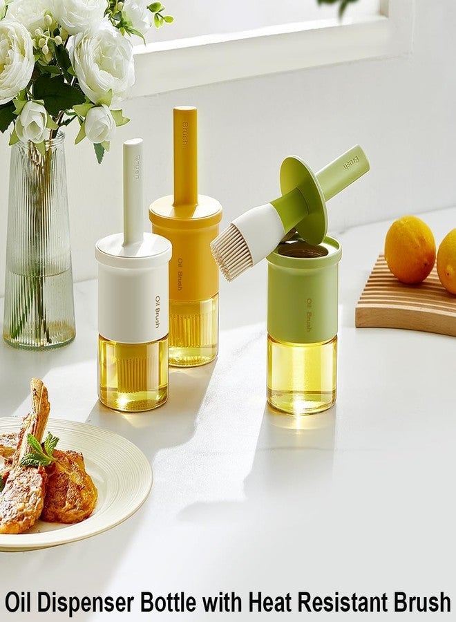 Tendula Silicone Brush and high Temperature Resistant Oil Bottle Integrated Barbecue Cooking Utensils Home&Kitchen (Cream 300 ml) - Image 2