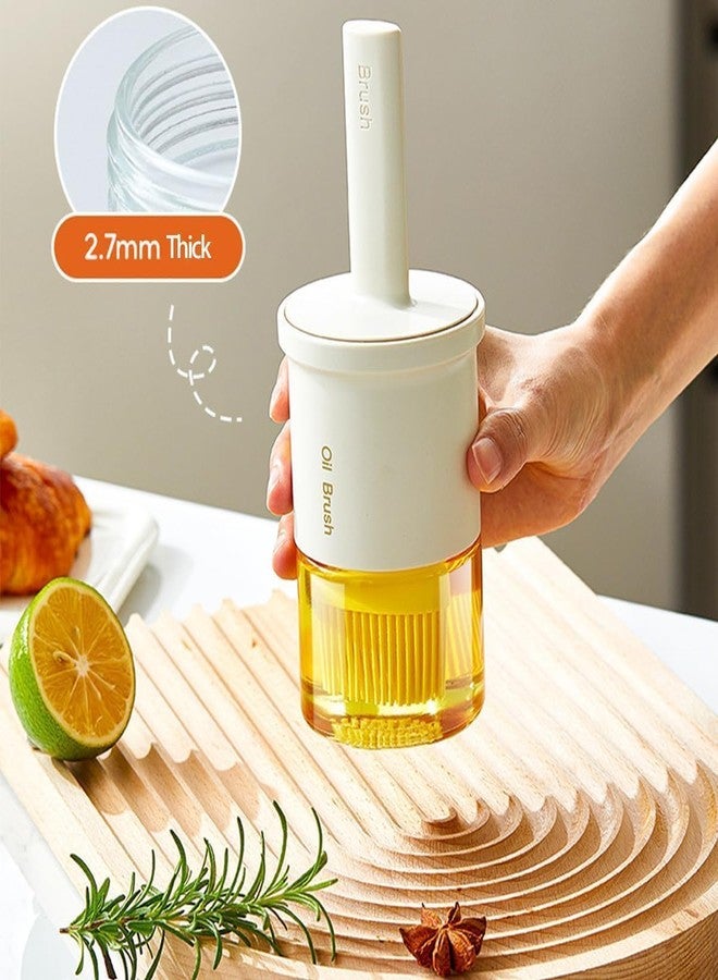 Tendula Silicone Brush and high Temperature Resistant Oil Bottle Integrated Barbecue Cooking Utensils Home&Kitchen (Cream 300 ml) - Image 5