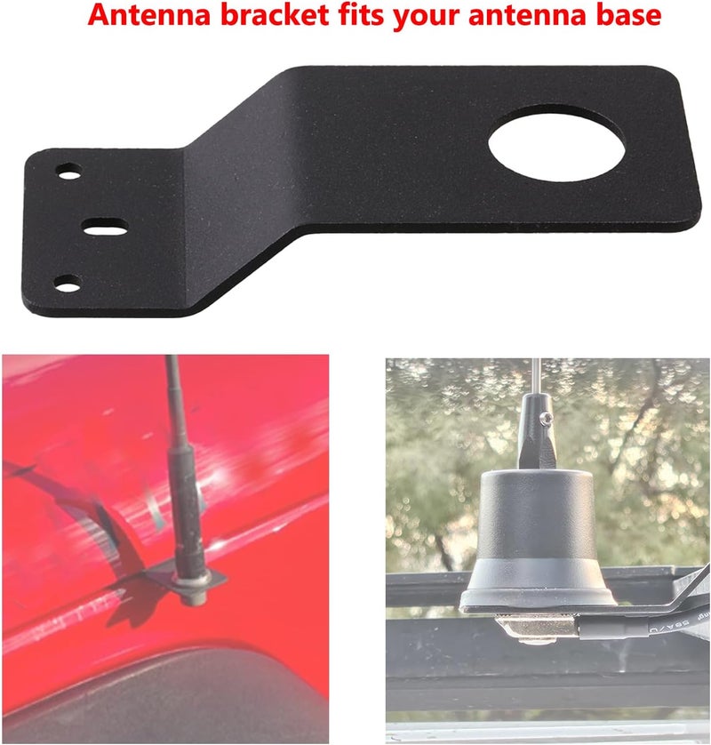 VANROUG 2 Pcs Black Antenna Mount Brackets for UHF VHF Ham NMO Antennas - Image 5