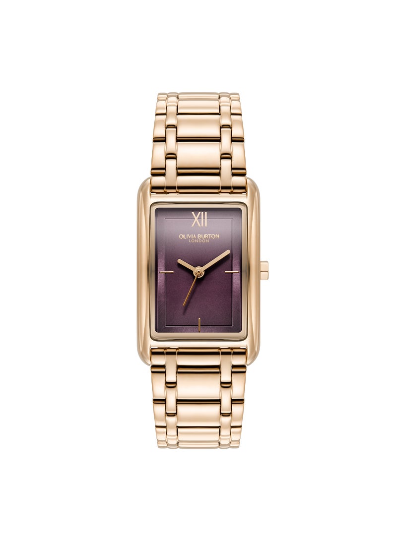 OLIVIA BURTON TANK ANALOG WOMEN'S MIDNIGHT PLUM CASE WATCH - 24000196 - Image 1