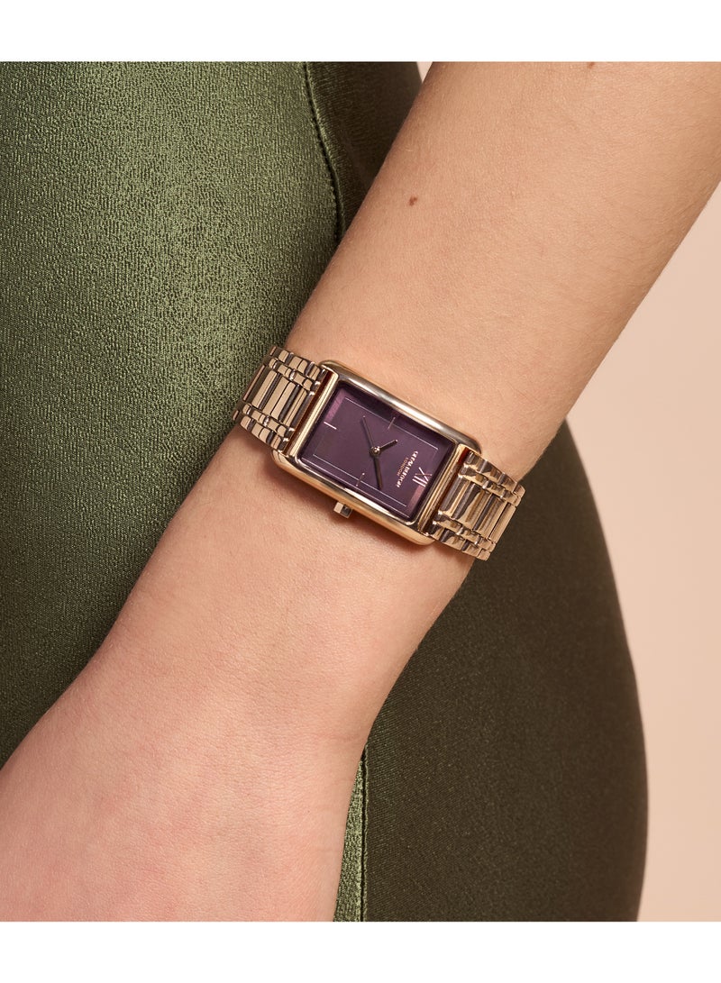 OLIVIA BURTON TANK ANALOG WOMEN'S MIDNIGHT PLUM CASE WATCH - 24000196 - Image 3